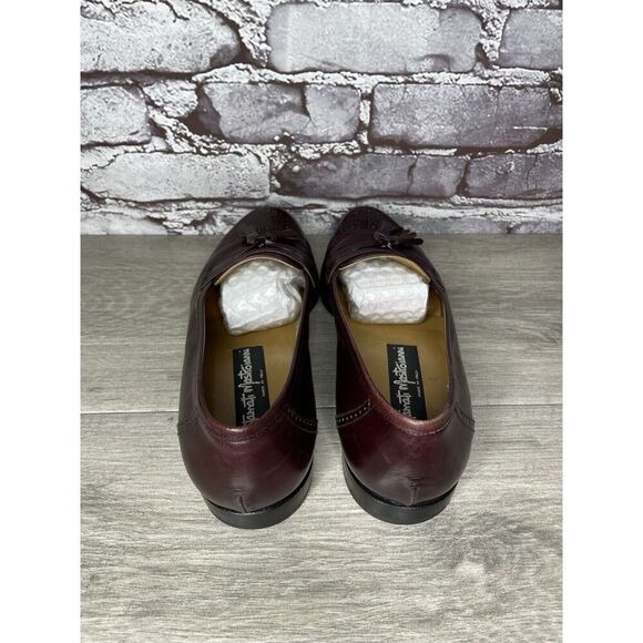 Stamati Mastroianni Burgundy Leather Wingtip Tassel Loafers Men’s Sz 8M US/41EU main image 9